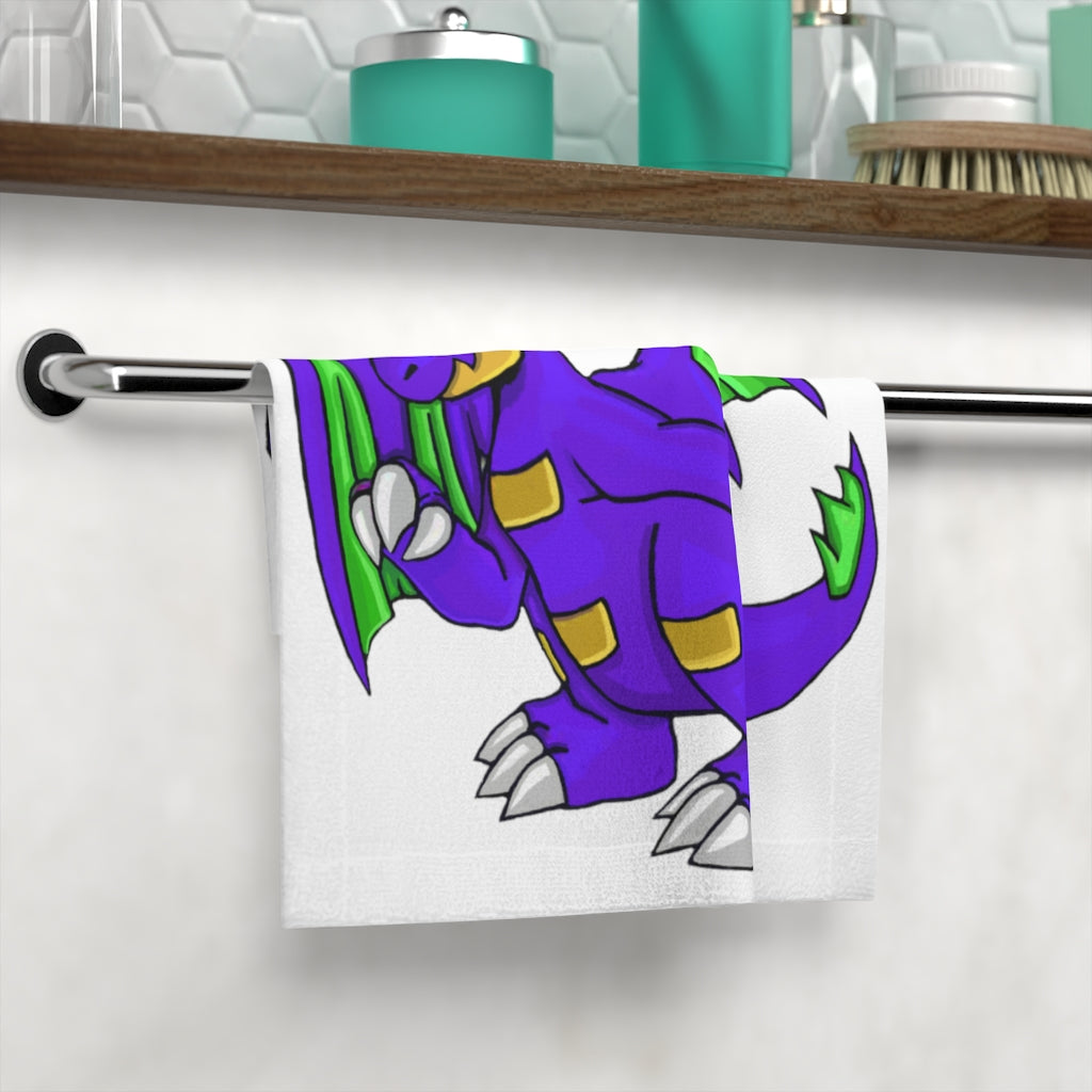 Emiletas Face Towel featuring a customizable polyester front and soft cotton back, perfect for drying and personal expression.