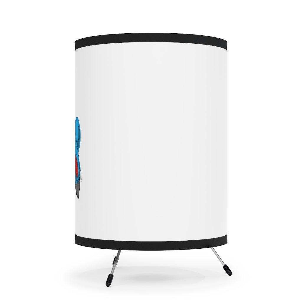 Empress Tripod Lamp featuring a galvanized steel base and custom high-resolution printed shade, ideal for modern home decor.