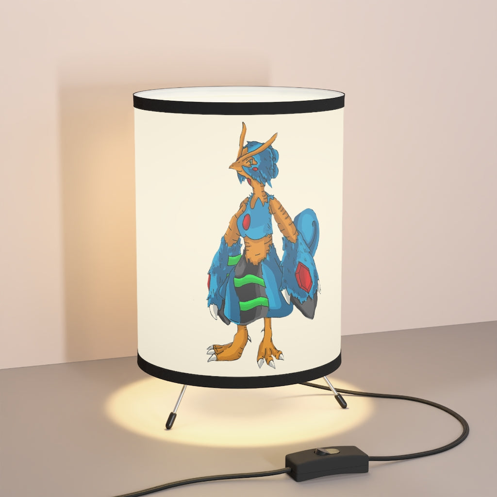 Empress Tripod Lamp featuring a galvanized steel base and custom high-resolution printed shade, ideal for modern home decor.