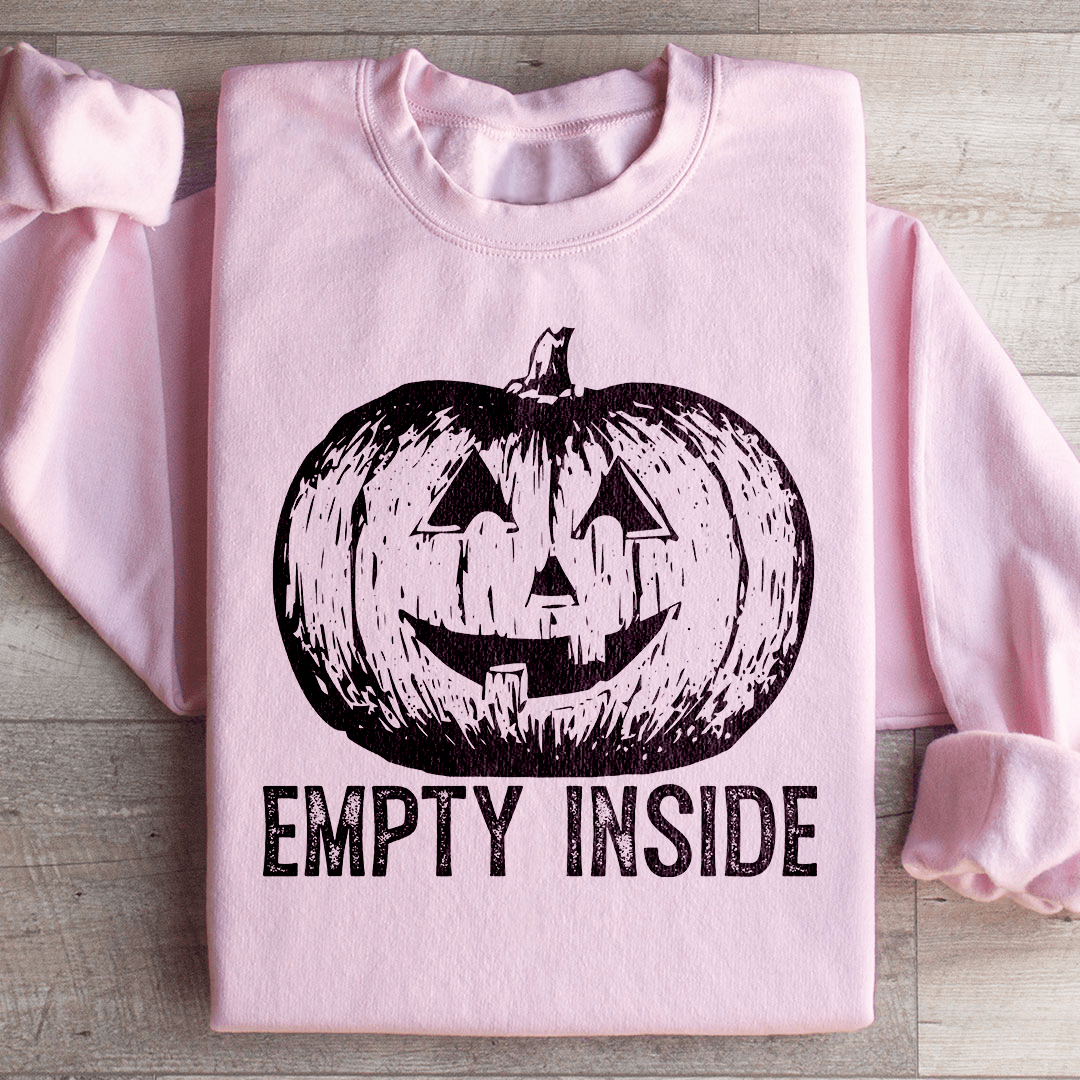 Cozy Empty Inside Pumpkin hoodie featuring a unique design by top artists, made from soft cotton/poly fleece blend.