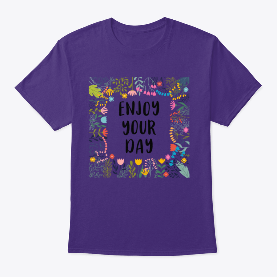 A comfortable cotton shirt featuring an inspirational quote, perfect for casual wear.