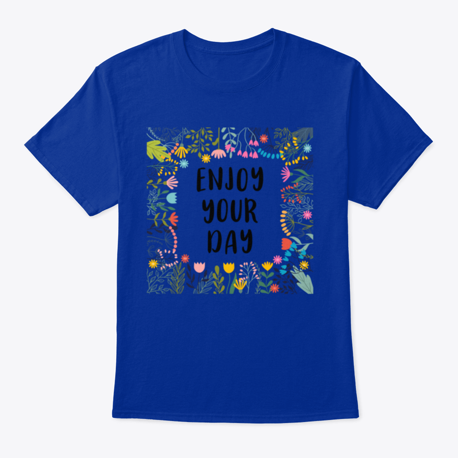 A comfortable cotton shirt featuring an inspirational quote, perfect for casual wear.