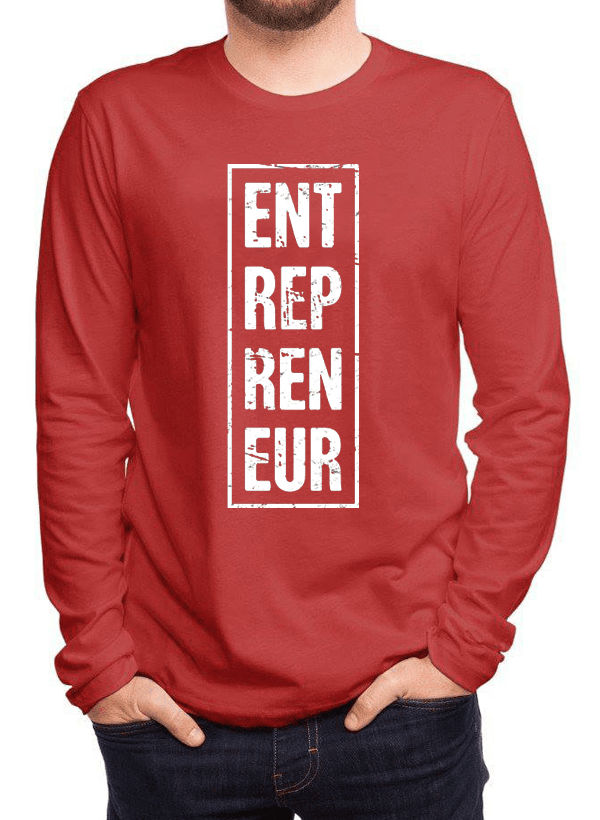 Entrepreneur Vertical Full Sleeves T-shirt in various colors, showcasing its soft cotton fabric and stylish design.