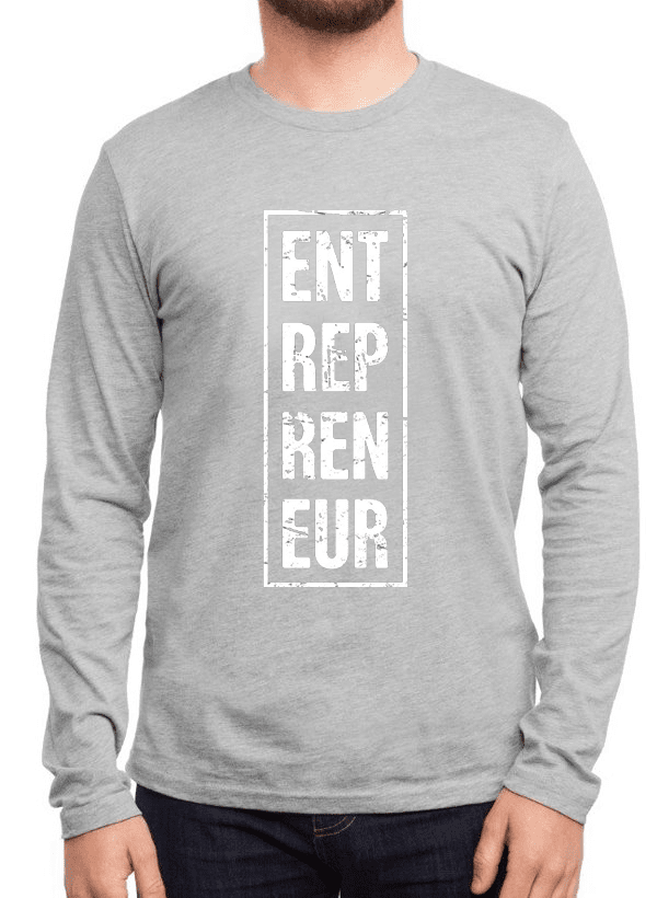 Entrepreneur Vertical Full Sleeves T-shirt in various colors, showcasing its soft cotton fabric and stylish design.