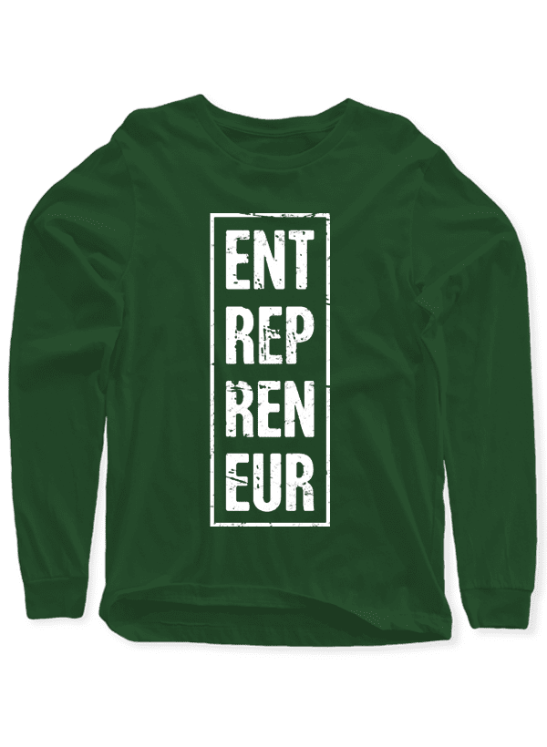 Entrepreneur Vertical Full Sleeves T-shirt in various colors, showcasing its soft cotton fabric and stylish design.