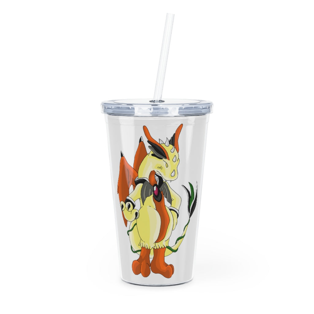 Ephanight Plastic Tumbler with Straw, featuring a customizable design and double wall insulation, perfect for events.
