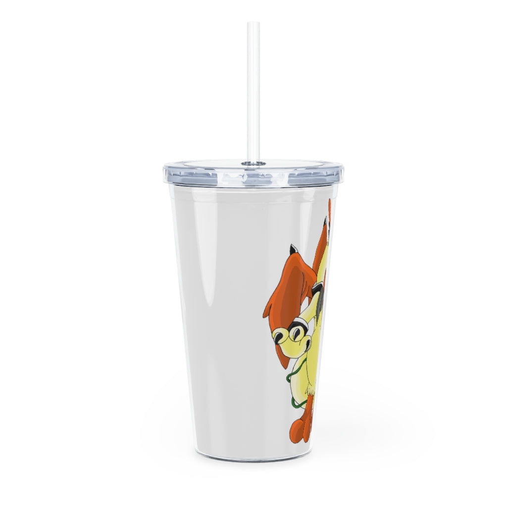 Ephanight Plastic Tumbler with Straw, featuring a customizable design and double wall insulation, perfect for events.