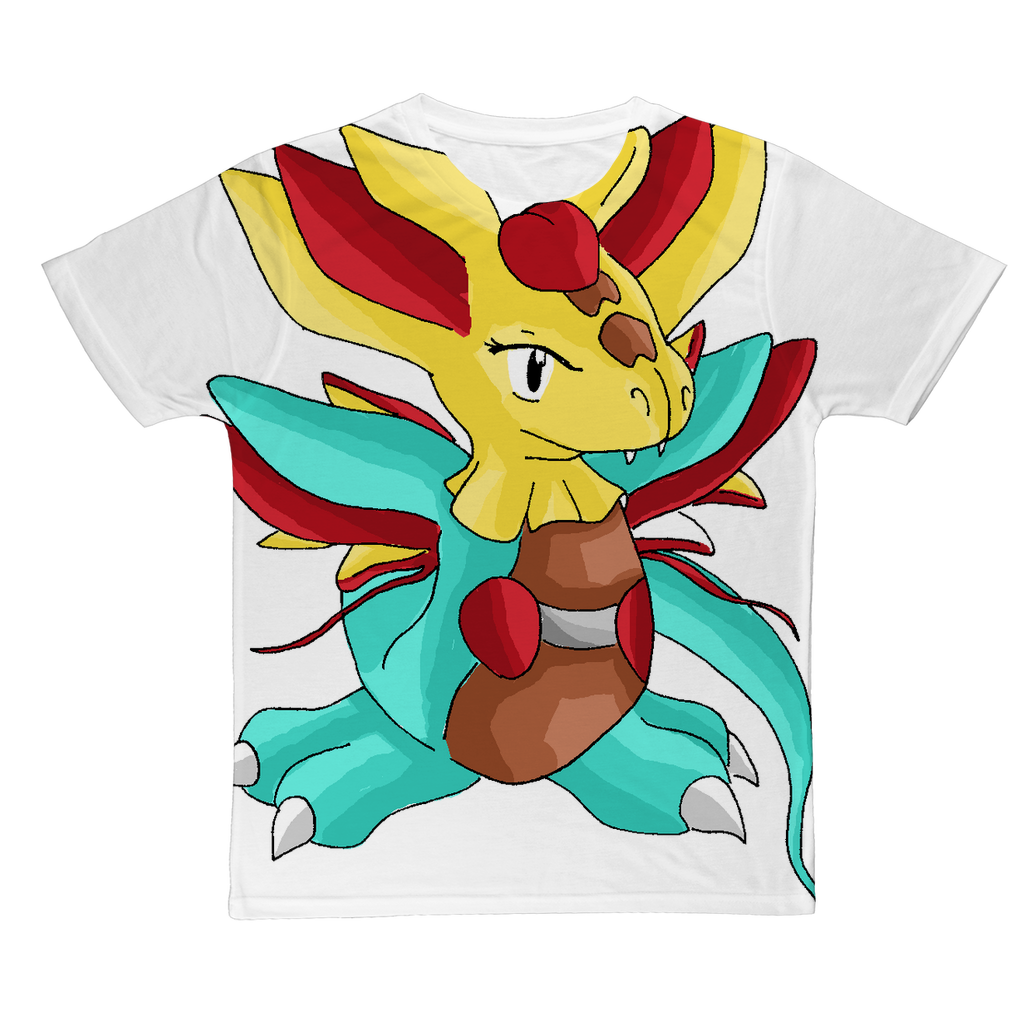 Fabaraess Classic Sublimation Adult T-Shirt in various colors, showcasing its soft polyester fabric and vibrant printing capabilities.