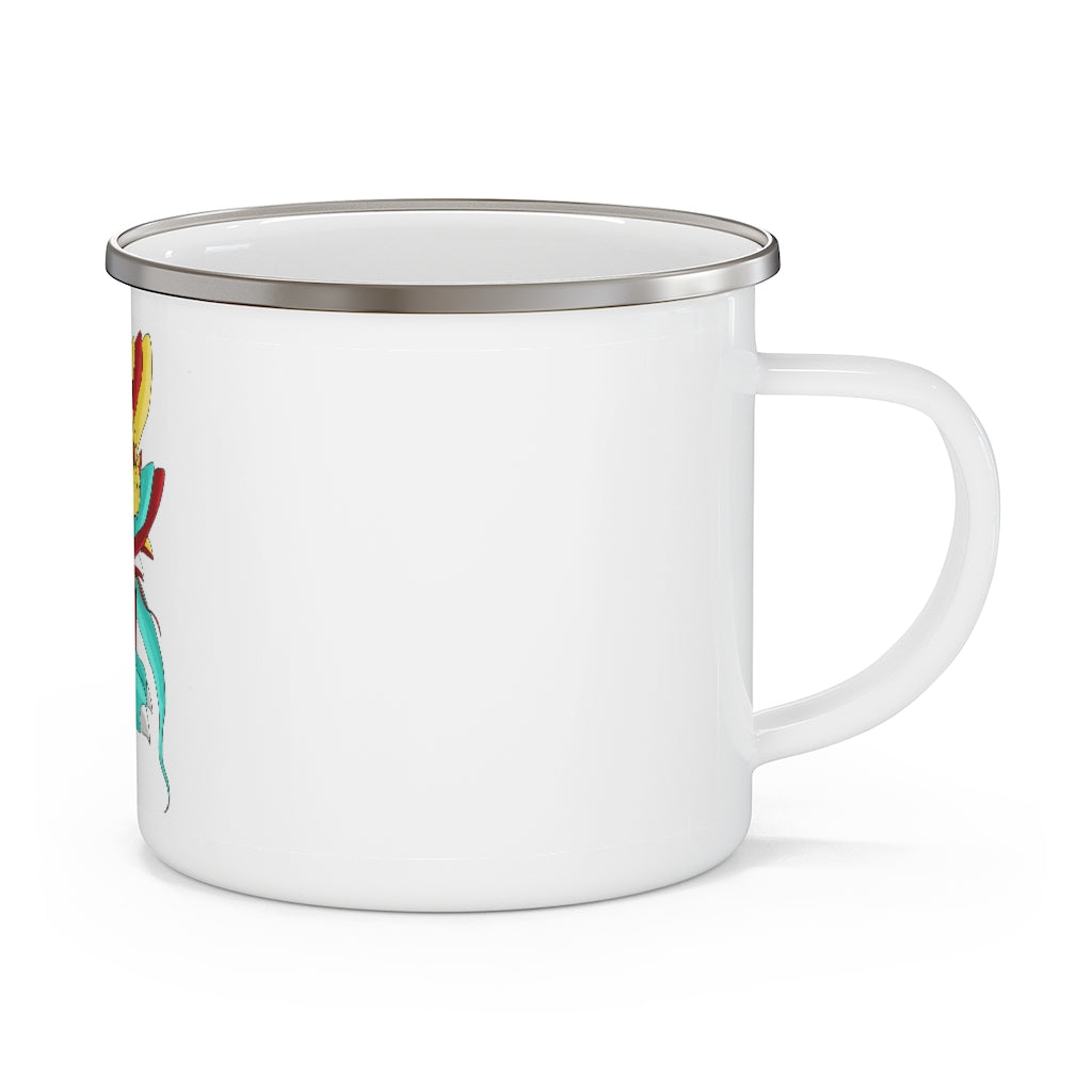 Fabaraess Enamel Camping Mug with a stylish design, perfect for outdoor adventures and personalized prints.