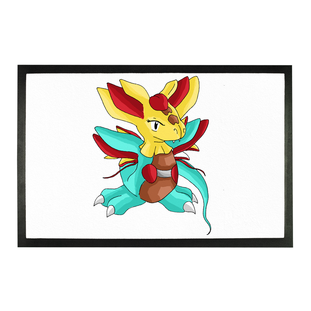 Fabaraess Sublimation Doormat featuring a customizable polyester surface and durable rubber backing, perfect for personalized designs.