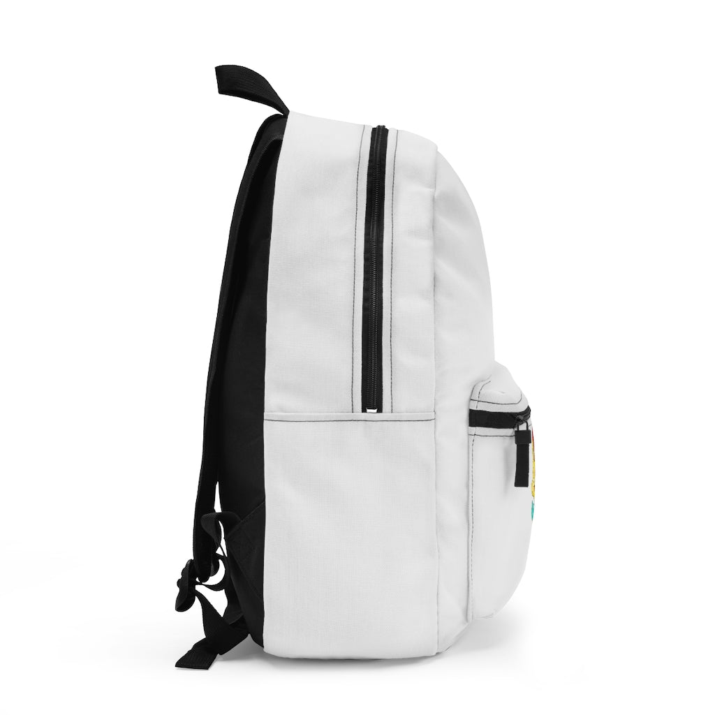 Fabaryu Backpack made in USA, featuring durable spun polyester, adjustable straps, and a custom name tag.
