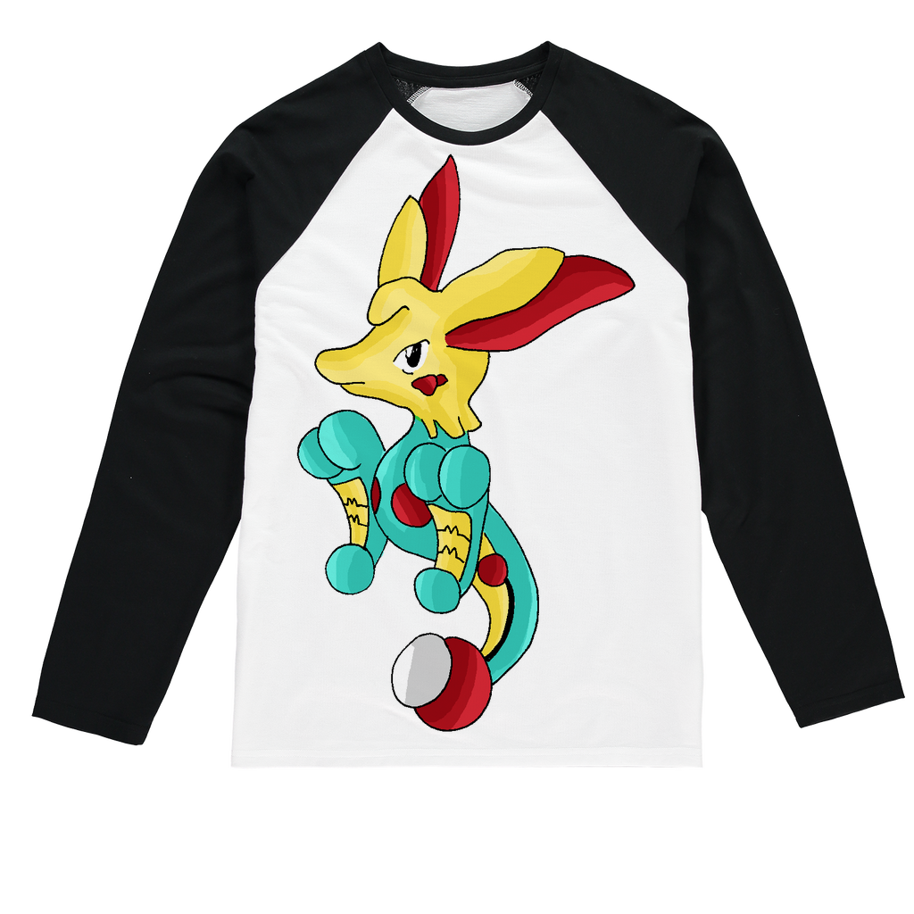 Fabaryu Sublimation Baseball Long Sleeve T-Shirt featuring a classic design with long sleeves, crew neck, and vibrant sublimation printing potential.