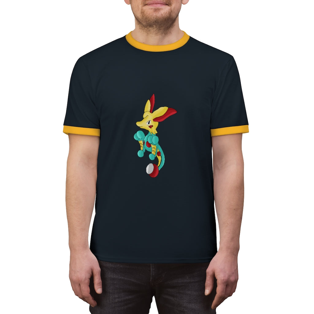 Fabaryu Unisex Ringer Tee in various colors, showcasing its lightweight fabric and classic design.