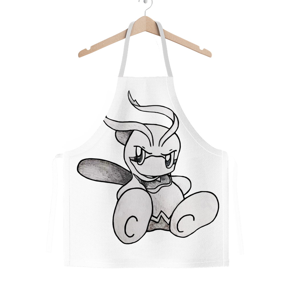 Fairyu Classic Sublimation Adult Apron in white polyester, ideal for sublimation printing, featuring adjustable ties and a spacious design.