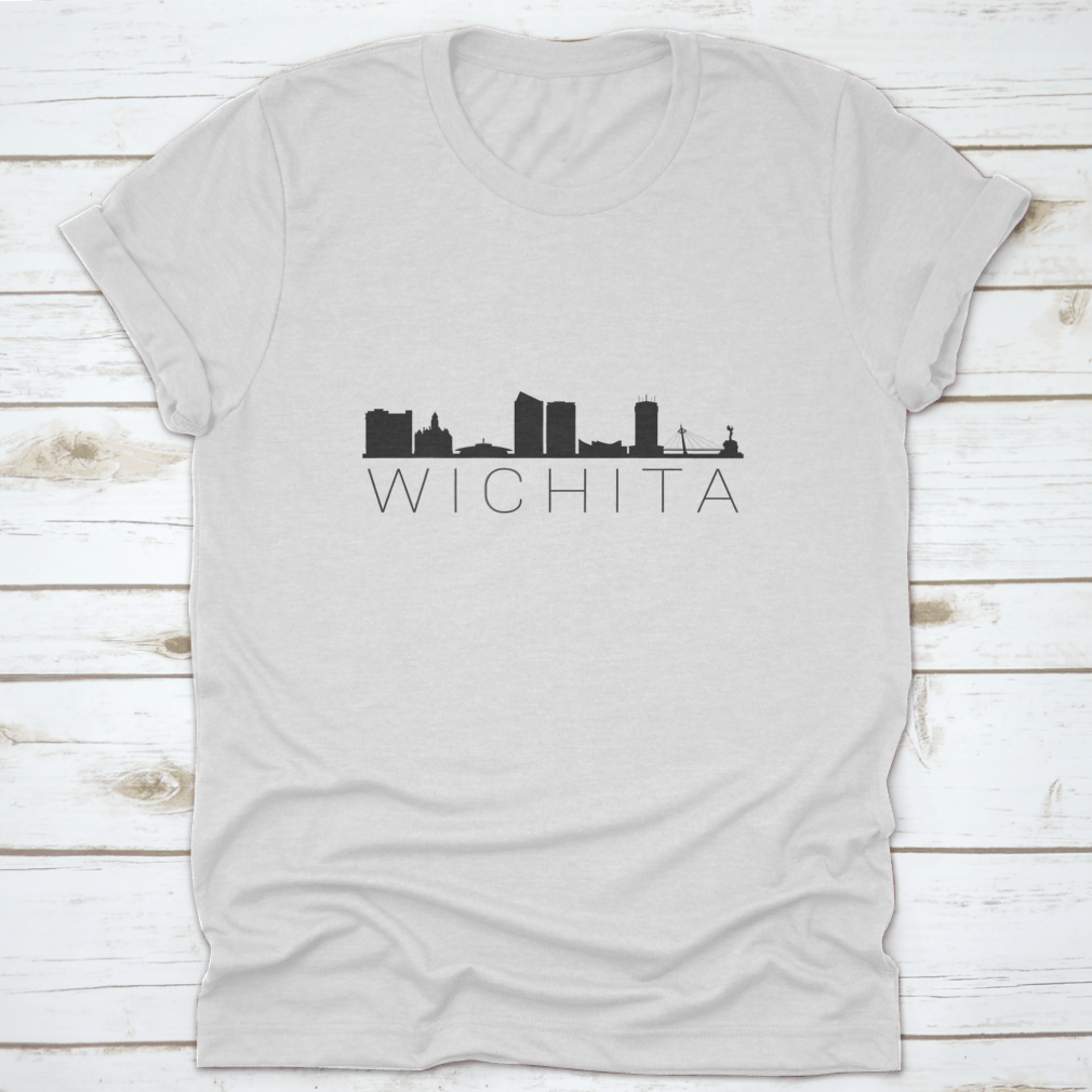 A comfortable cotton t-shirt featuring Wichita's famous monuments, perfect for travel enthusiasts.