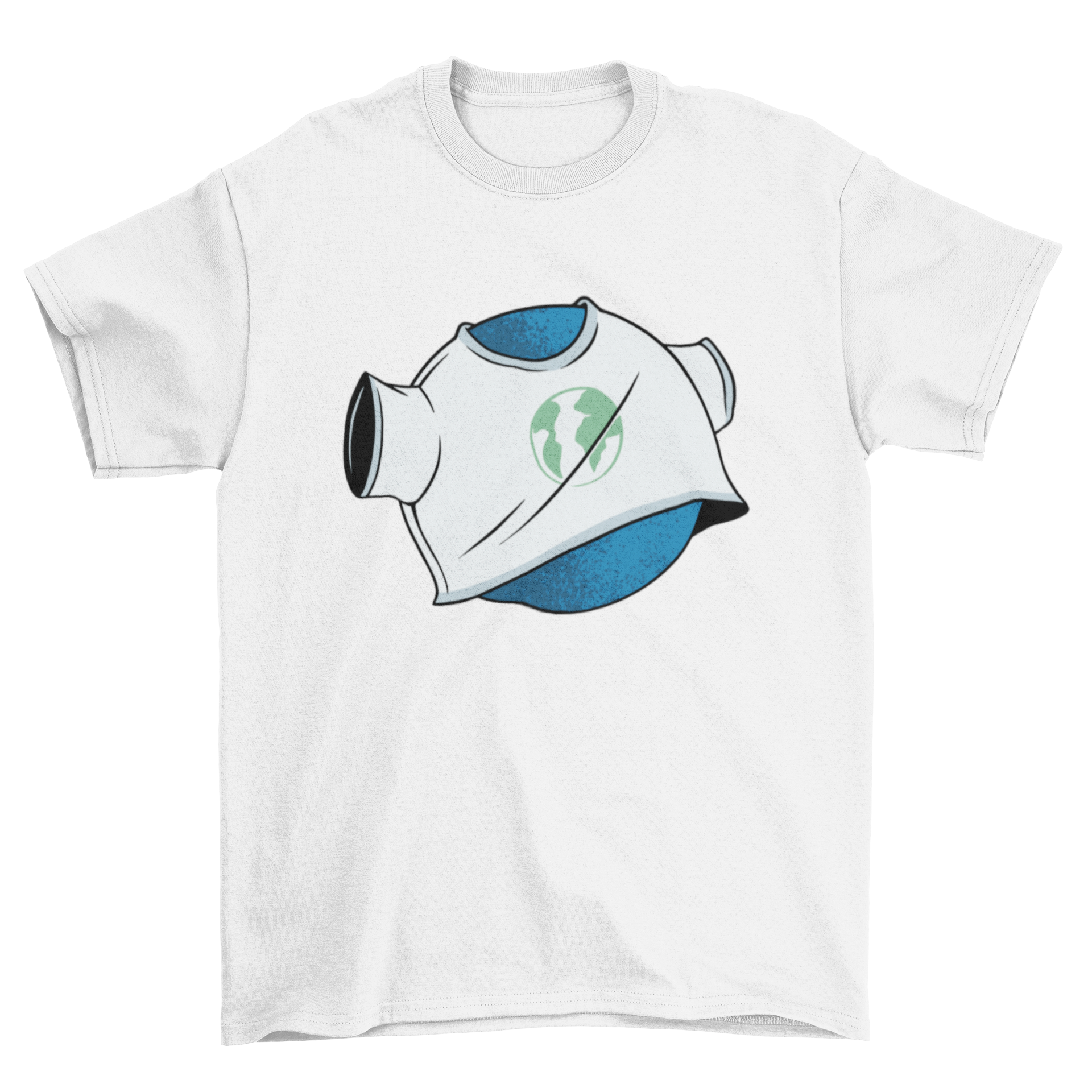 Fashion Lovely Globe Picture Planet Earth Astronomy Space shirt featuring a vibrant globe design on a white background.