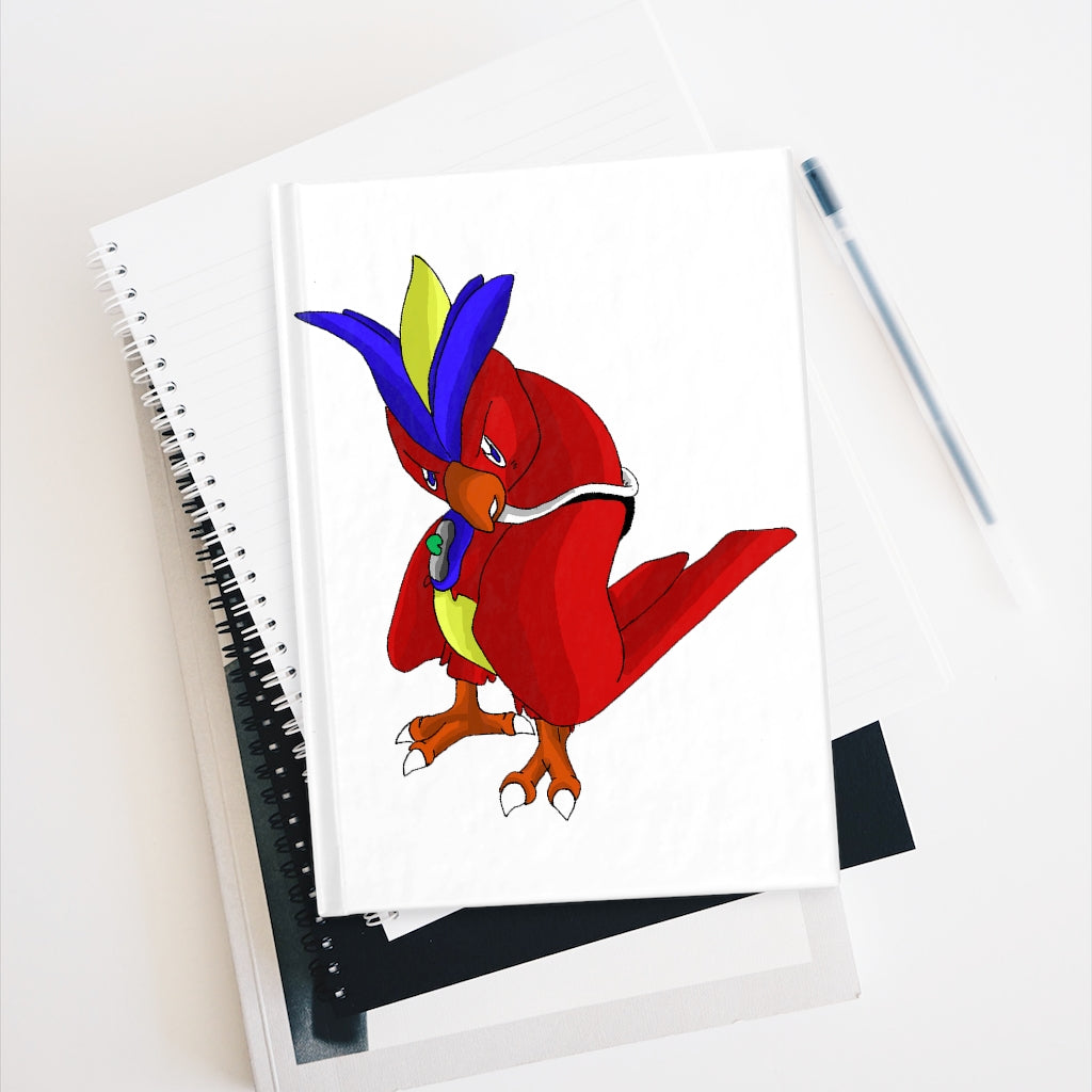 Faulkoneir Journal - Blank with hardcover and wraparound print, showcasing its blank pages for creativity.