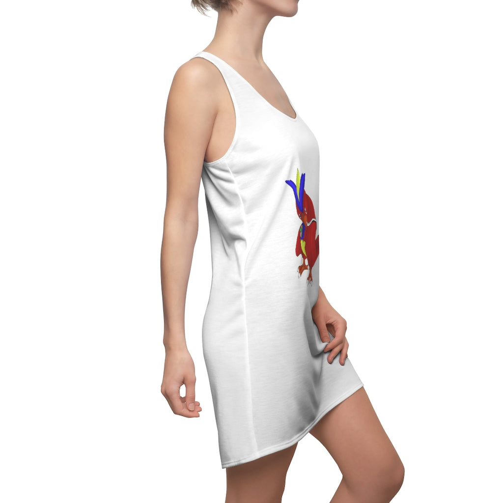 Faulkoneir Women's Cut & Sew Racerback Dress showcasing a stylish and feminine design in a lightweight fabric.