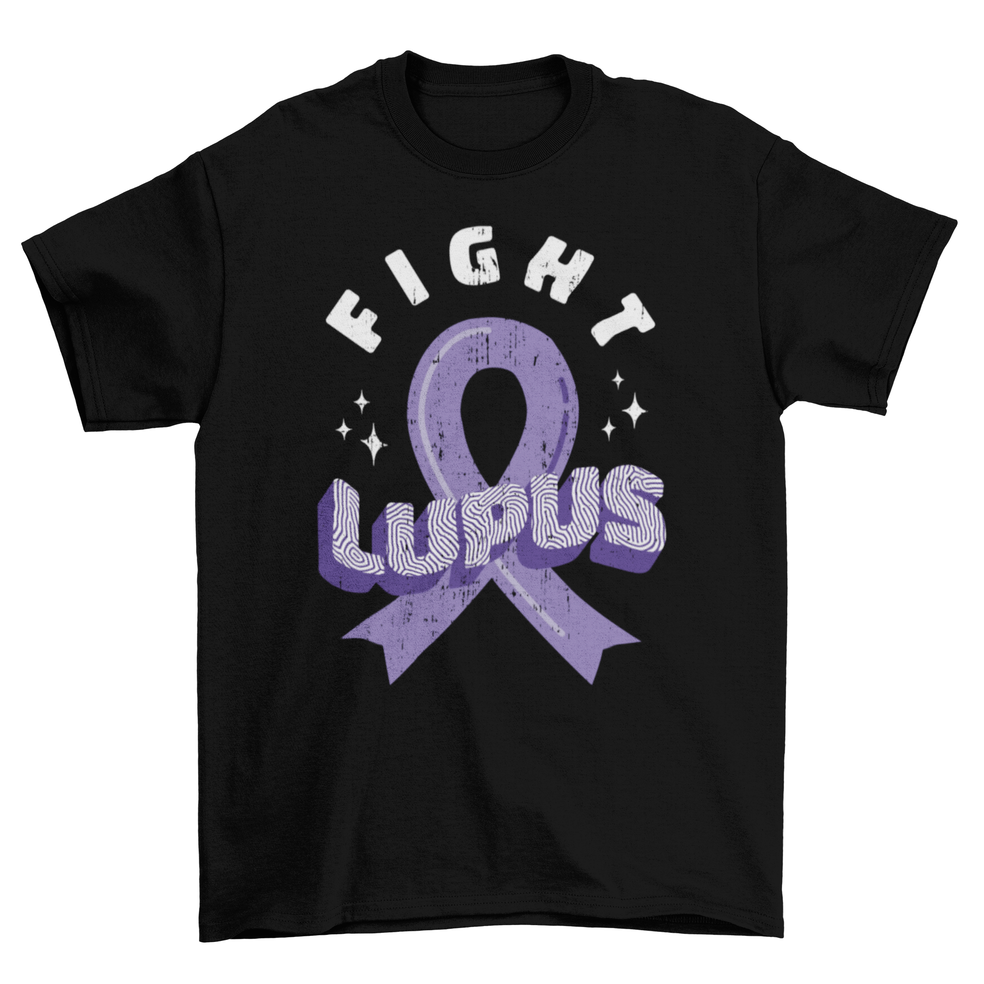 Fight lupus t-shirt featuring bold text design for awareness.