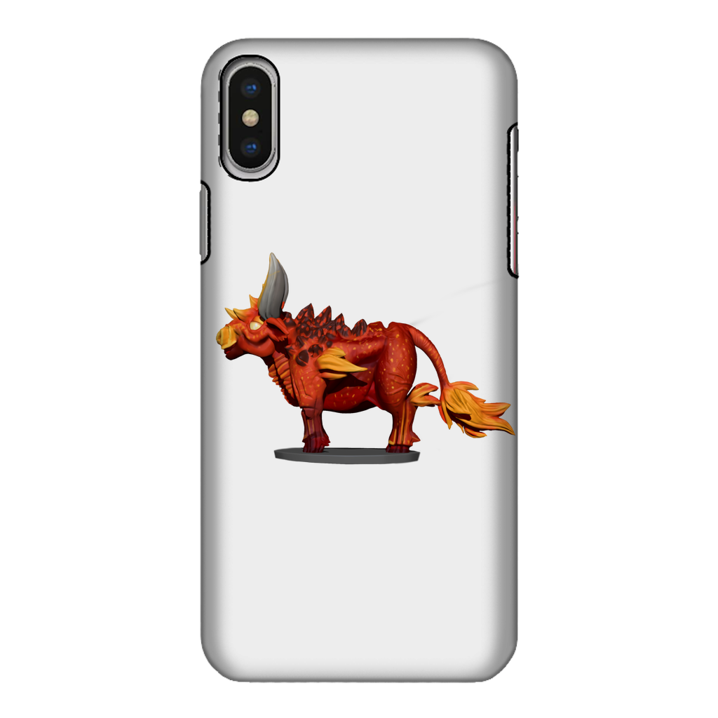 Fire Bull Fully Printed Tough Phone Case showcasing vibrant design and dual-layer protection.