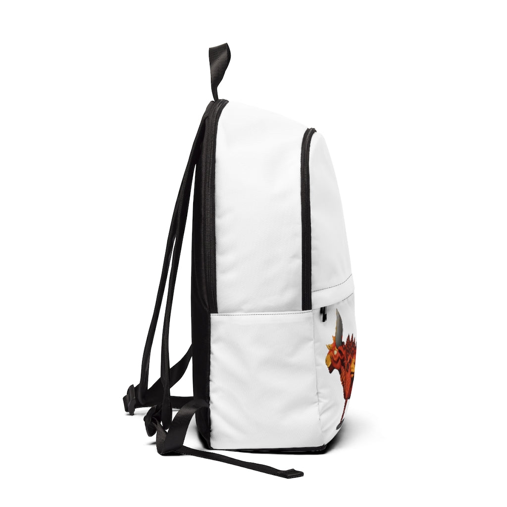 Fire Bull Unisex Fabric Backpack in vibrant colors, featuring adjustable straps and a padded back panel, ideal for school and outdoor use.