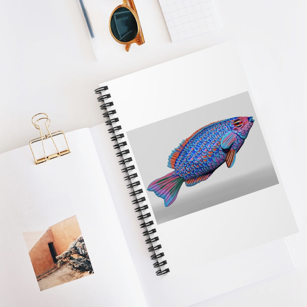 Fish Concept Spiral Notebook with ruled line pages and a colorful printed cover.