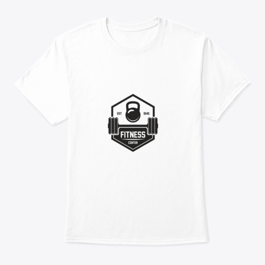 Fitness For Health Design T-shirt showcasing a classic fit and midweight fabric, ideal for workouts and casual wear.