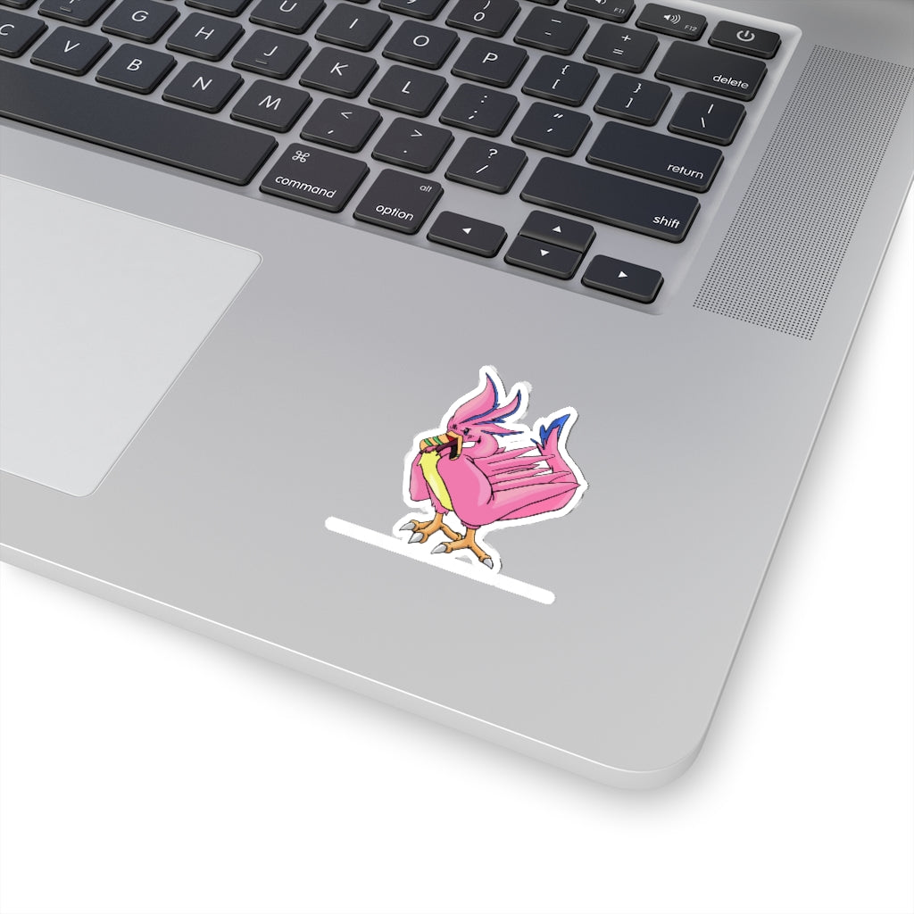 Flaremyu Kiss-Cut Stickers showcasing various custom shapes and sizes on a clean background.