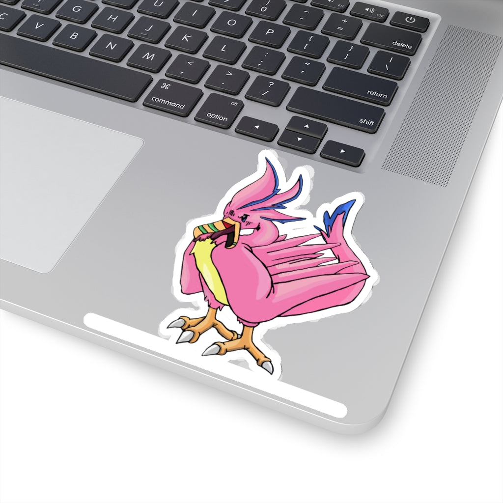 Flaremyu Kiss-Cut Stickers showcasing various custom shapes and sizes on a clean background.