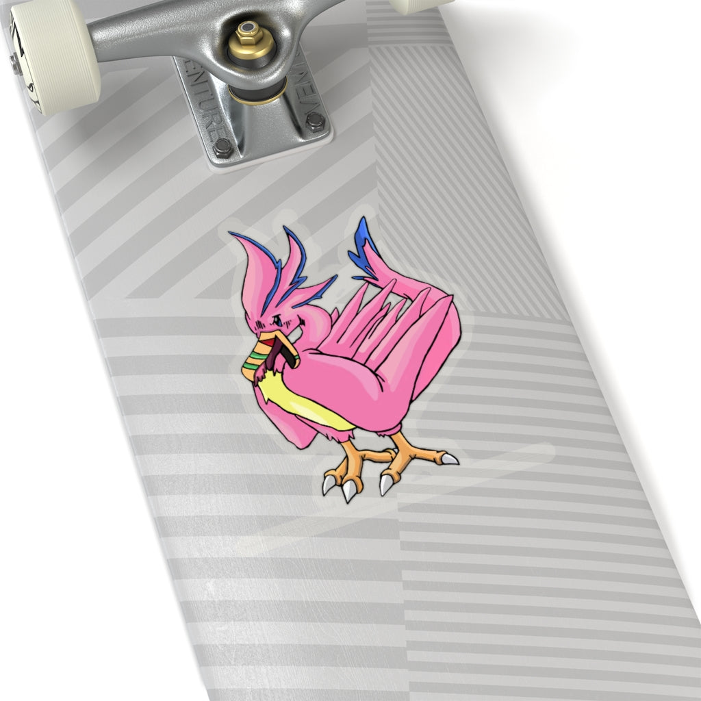 Flaremyu Kiss-Cut Stickers showcasing various custom shapes and sizes on a clean background.