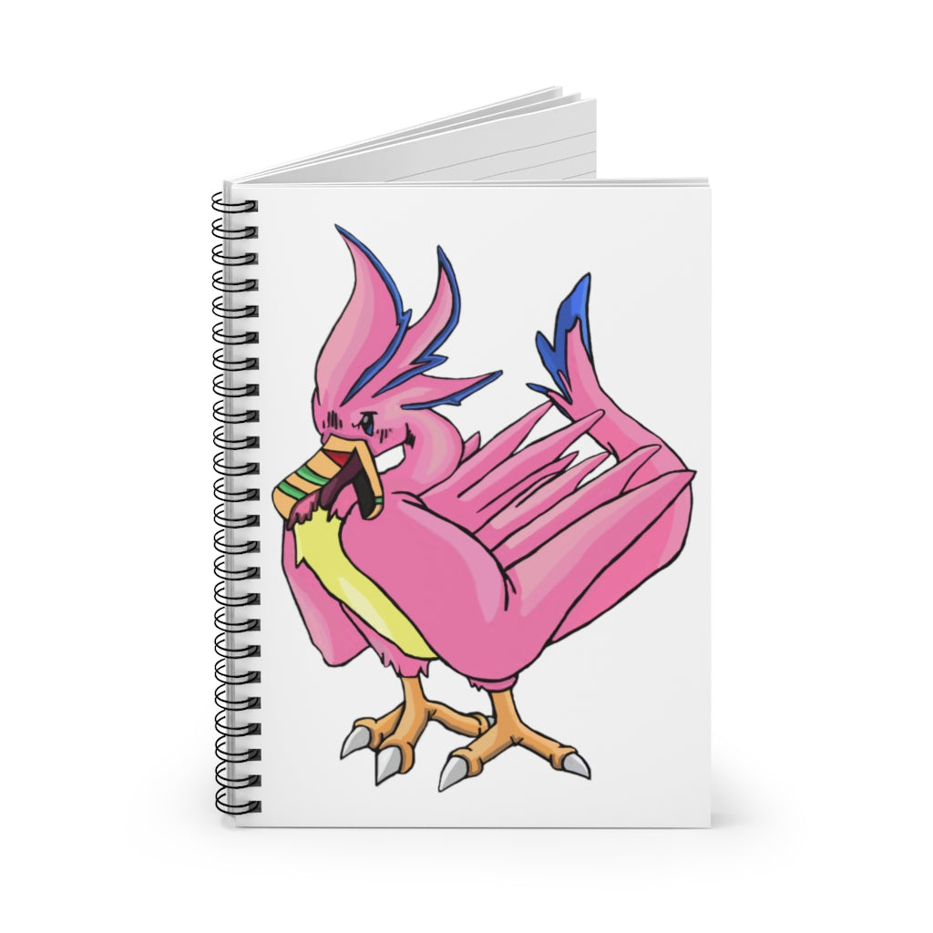 Flaremyu Spiral Notebook featuring a durable printed cover and ruled line pages, ideal for notes and lists.