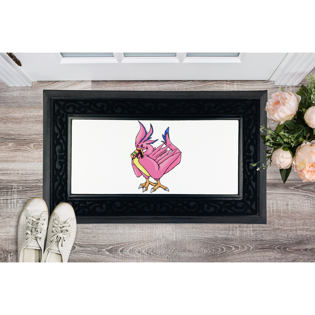 Flaremyu Sublimation Heavy Duty Door Mat with a stylish fabric brush border and customizable center.