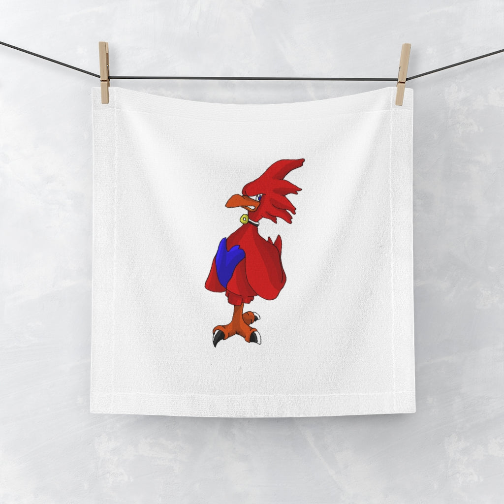 Flaryu Face Towel featuring a customizable polyester front and soft cotton back, ideal for personal designs.