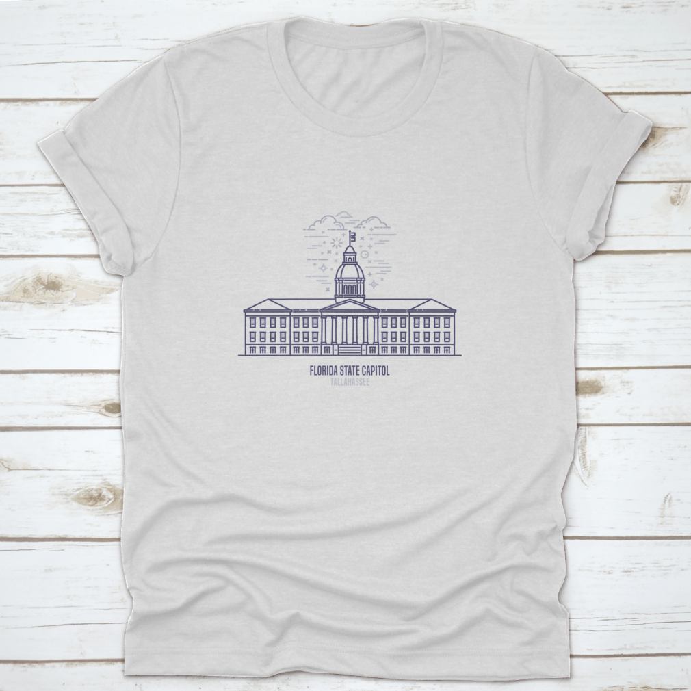 A comfortable t-shirt featuring the Florida State Capitol design, made from 100% cotton with a classic fit.
