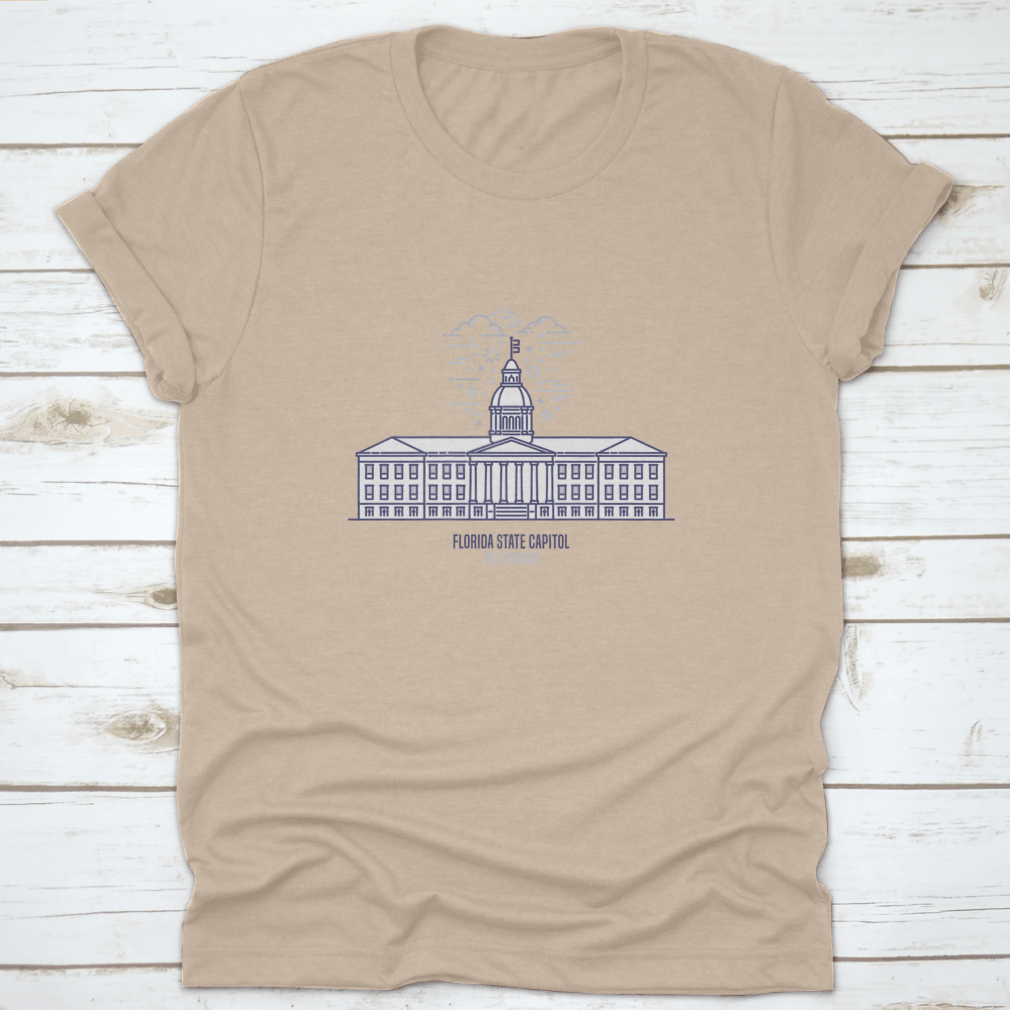 A comfortable t-shirt featuring the Florida State Capitol design, made from 100% cotton with a classic fit.