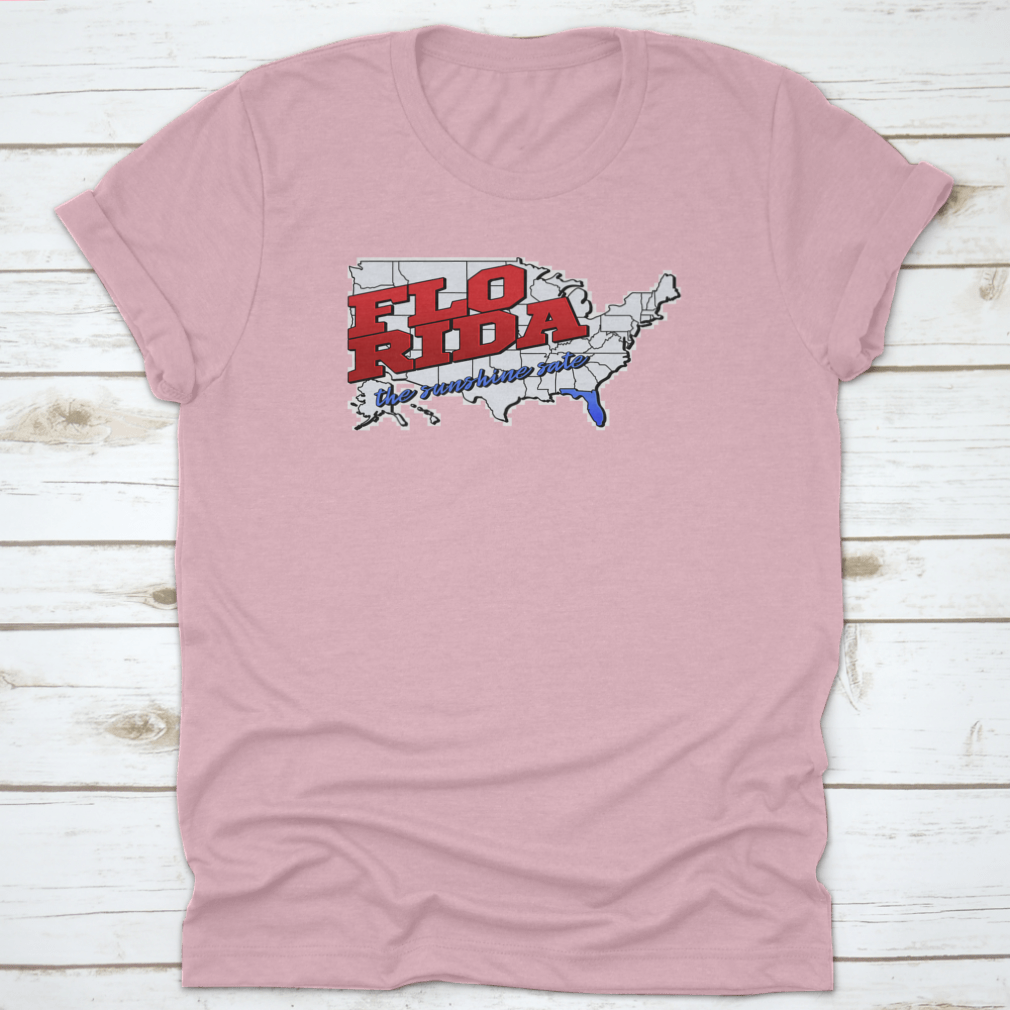 Florida State vector illustration t-shirt in grey, showcasing a stylish design with comfortable fit.