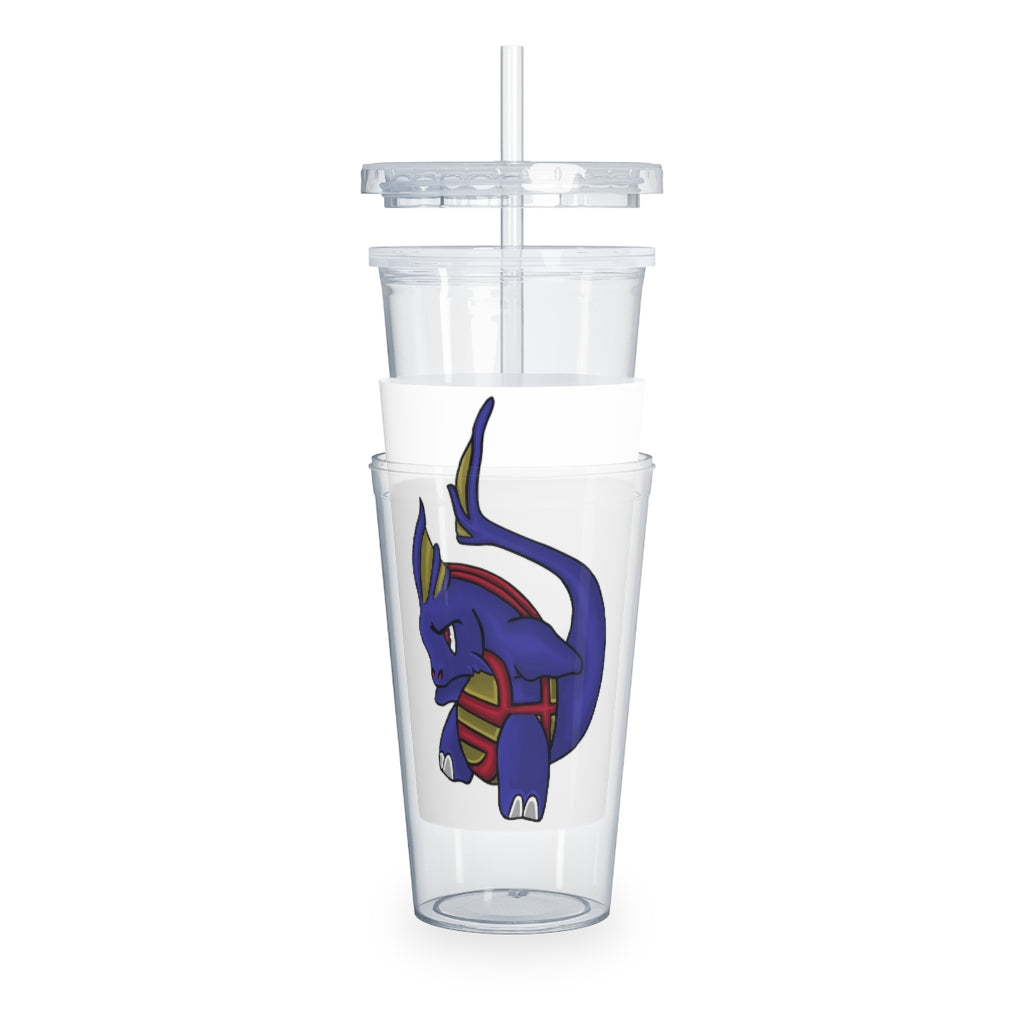 Flozor Plastic Tumbler with Straw, featuring a customizable design, lid, and straw, perfect for events and everyday use.
