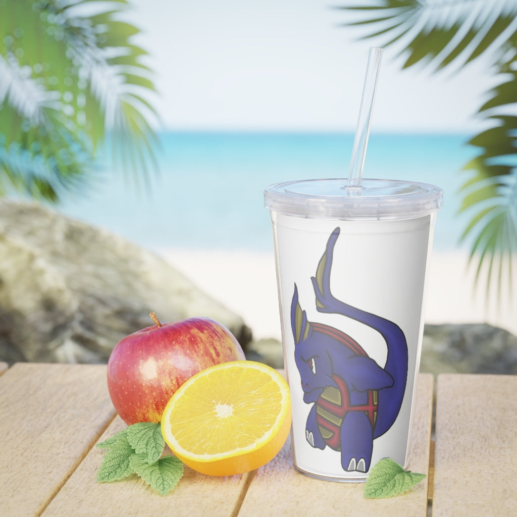 Flozor Plastic Tumbler with Straw, featuring a customizable design, lid, and straw, perfect for events and everyday use.