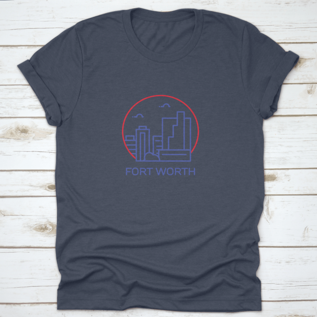 Fort Worth City Icon graphic t-shirt design featuring a stylish vector illustration on a comfortable cotton fabric.