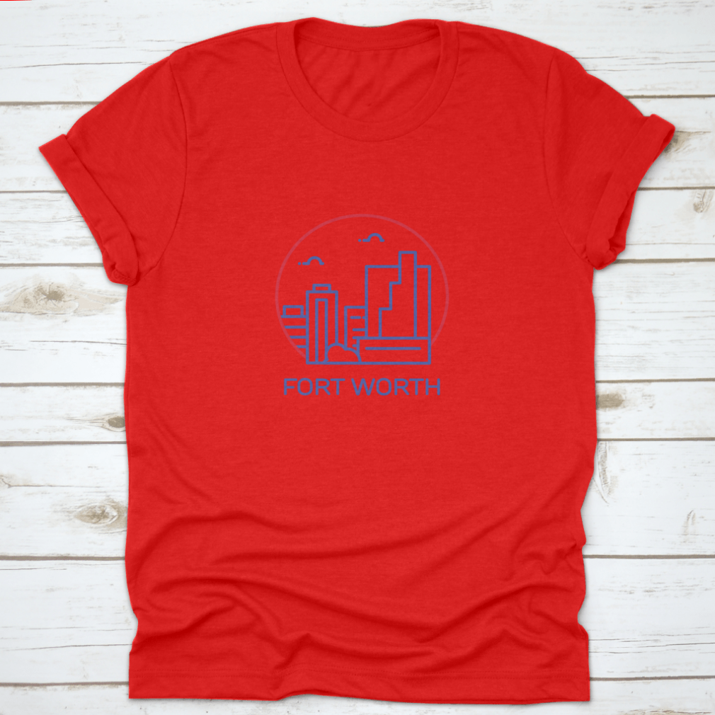 Fort Worth City Icon graphic t-shirt design featuring a stylish vector illustration on a comfortable cotton fabric.