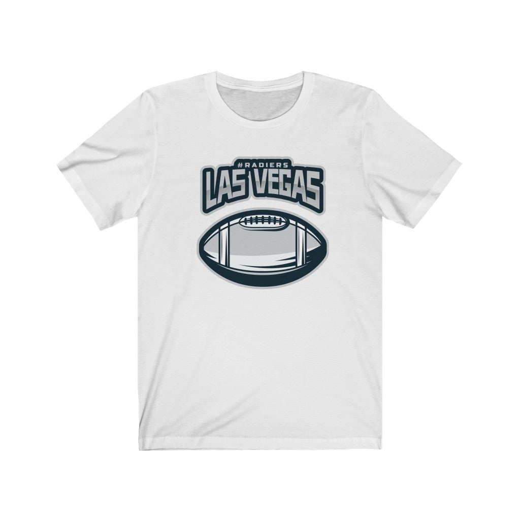 Football Las Vegas #Raiders T-shirt made of soft cotton with a vinyl print, showcasing the Raiders logo.