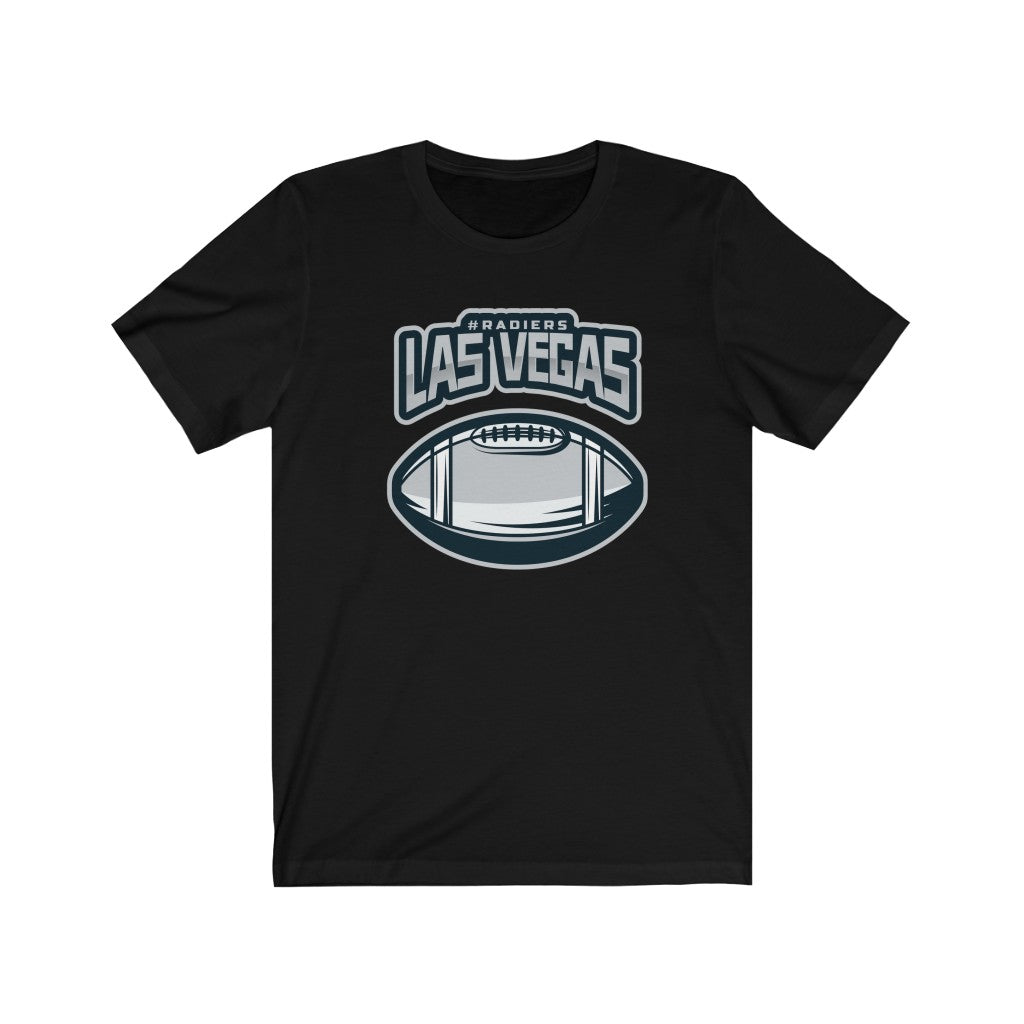 Football Las Vegas #Raiders T-shirt made of soft cotton with a vinyl print, showcasing the Raiders logo.