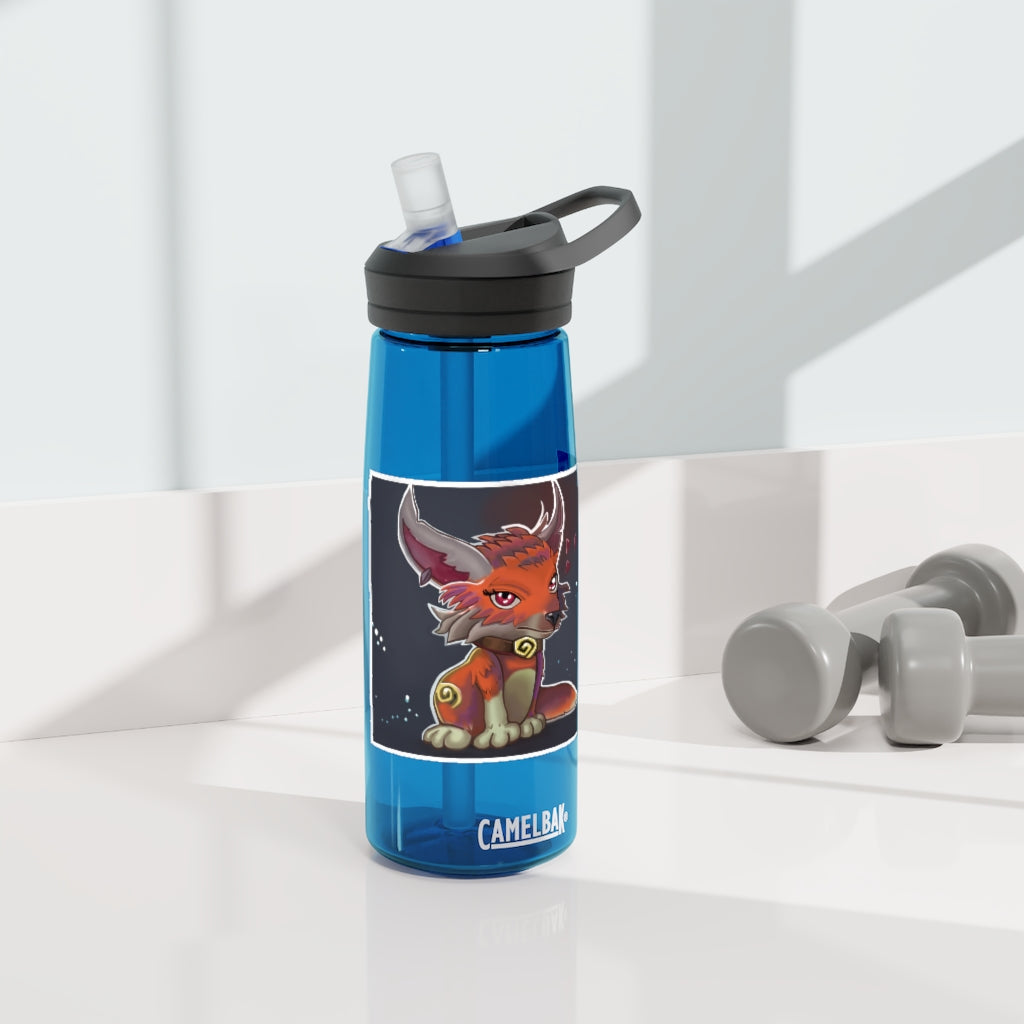 Foxxy CamelBak Eddy® Water Bottle in vibrant colors, showcasing its ergonomic design and spill-proof valve.