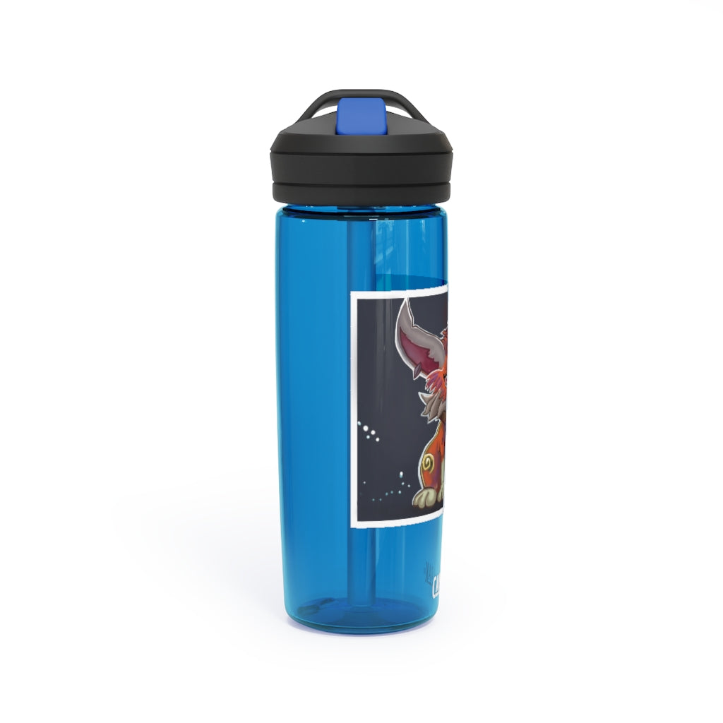 Foxxy CamelBak Eddy® Water Bottle in vibrant colors, showcasing its ergonomic design and spill-proof valve.
