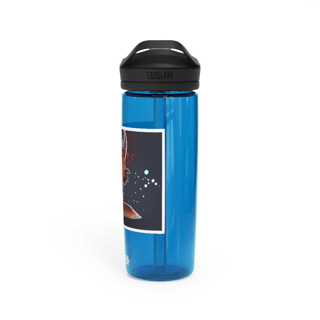 Foxxy CamelBak Eddy® Water Bottle in vibrant colors, showcasing its ergonomic design and spill-proof valve.