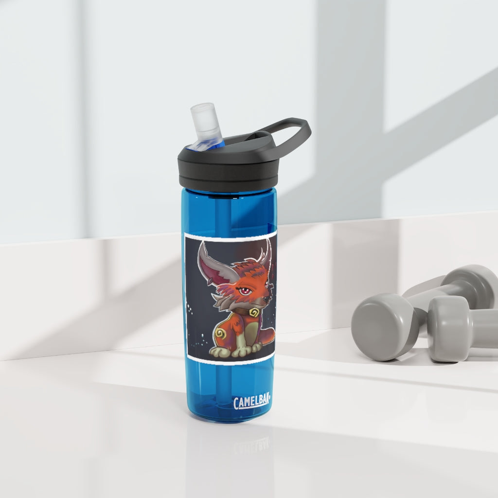 Foxxy CamelBak Eddy® Water Bottle in vibrant colors, showcasing its ergonomic design and spill-proof valve.