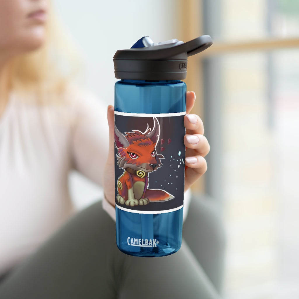 Foxxy CamelBak Eddy® Water Bottle in vibrant colors, showcasing its ergonomic design and spill-proof valve.