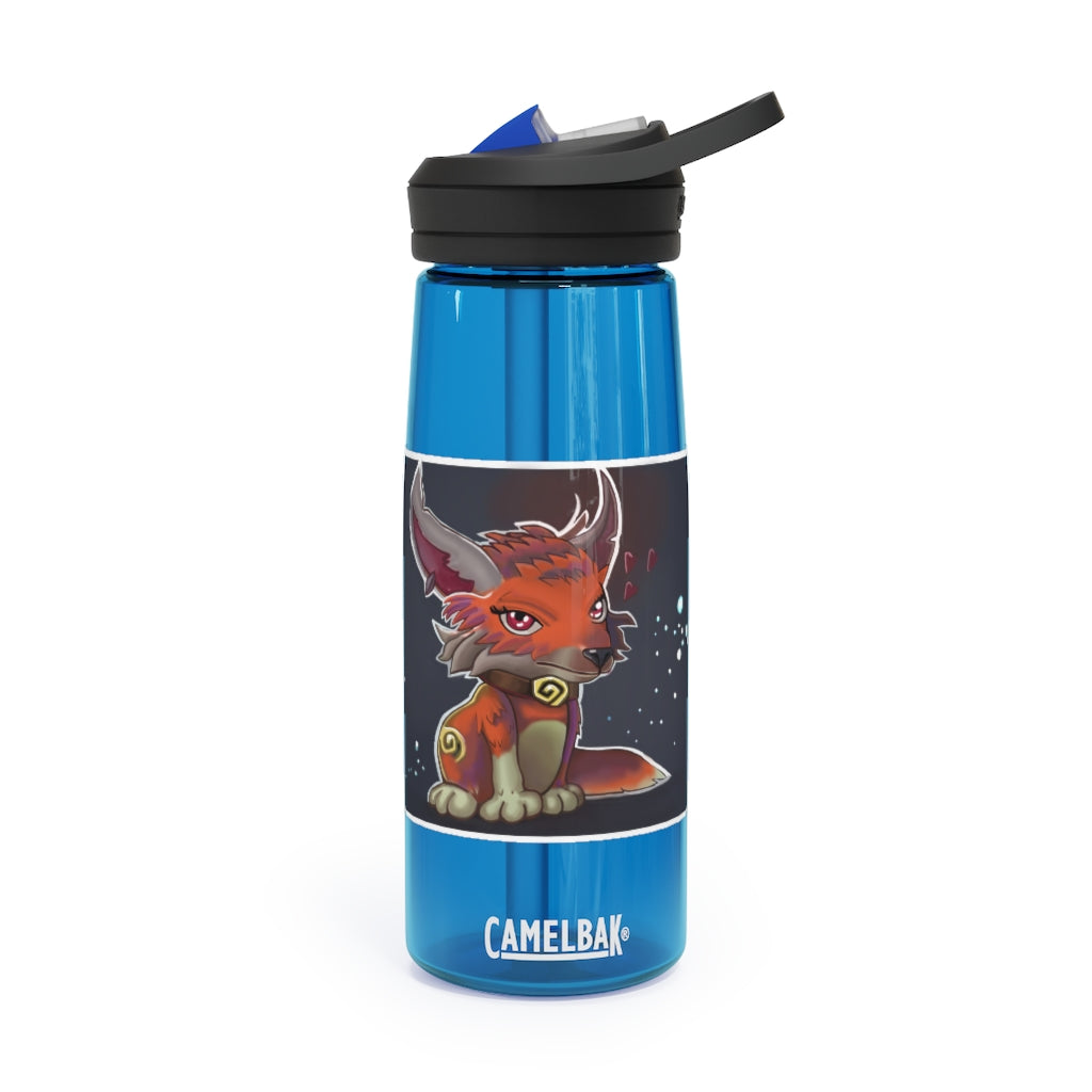 Foxxy CamelBak Eddy® Water Bottle in vibrant colors, showcasing its ergonomic design and spill-proof valve.
