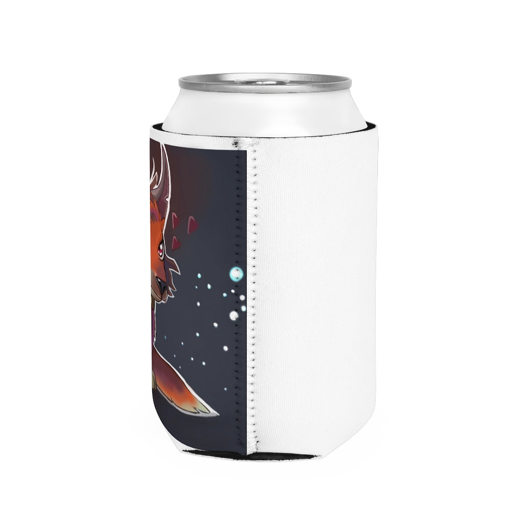 Foxxy Can Cooler Sleeve made of durable neoprene, designed to fit standard 12 oz cans, featuring a customizable exterior.