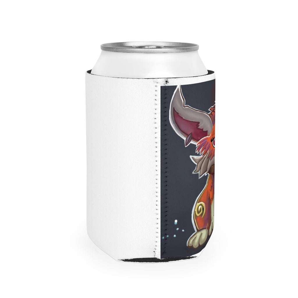 Foxxy Can Cooler Sleeve made of durable neoprene, designed to fit standard 12 oz cans, featuring a customizable exterior.